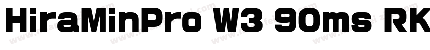 HiraMinPro W3 90ms RKSJ H字体转换